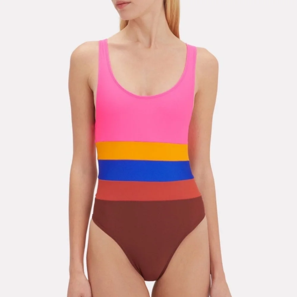 NWT Ellejay Randall striped one piece